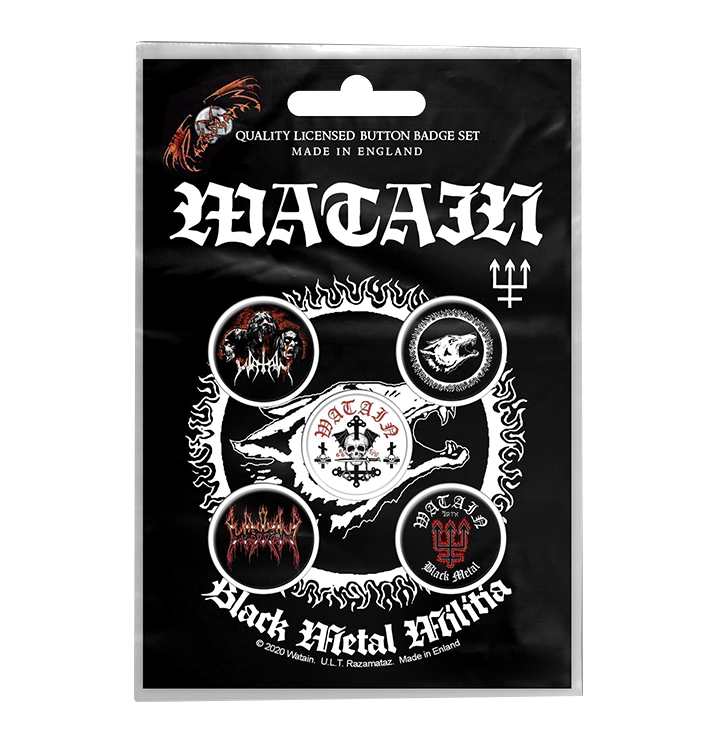 WATAIN - 'Black Metal Militia' Badge Set